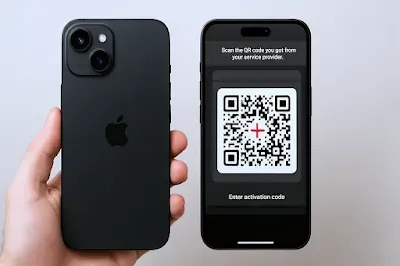 eSIM settings iPhone 15