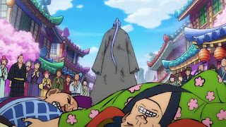 ワンピースアニメ 976話 傳ジロー DENJIRO 居眠り狂死郎 丑三つ小僧 赤鞘九人男 ONE PIECE Episode 976