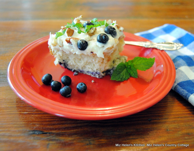 Blueberry Butter Pecan Cake Cream Cheese Frosting at Miz Helen's Country Cottage
