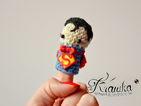 Krawka: Cute set of crochet finger puppets with FREE patterns. Justice League : Superman
