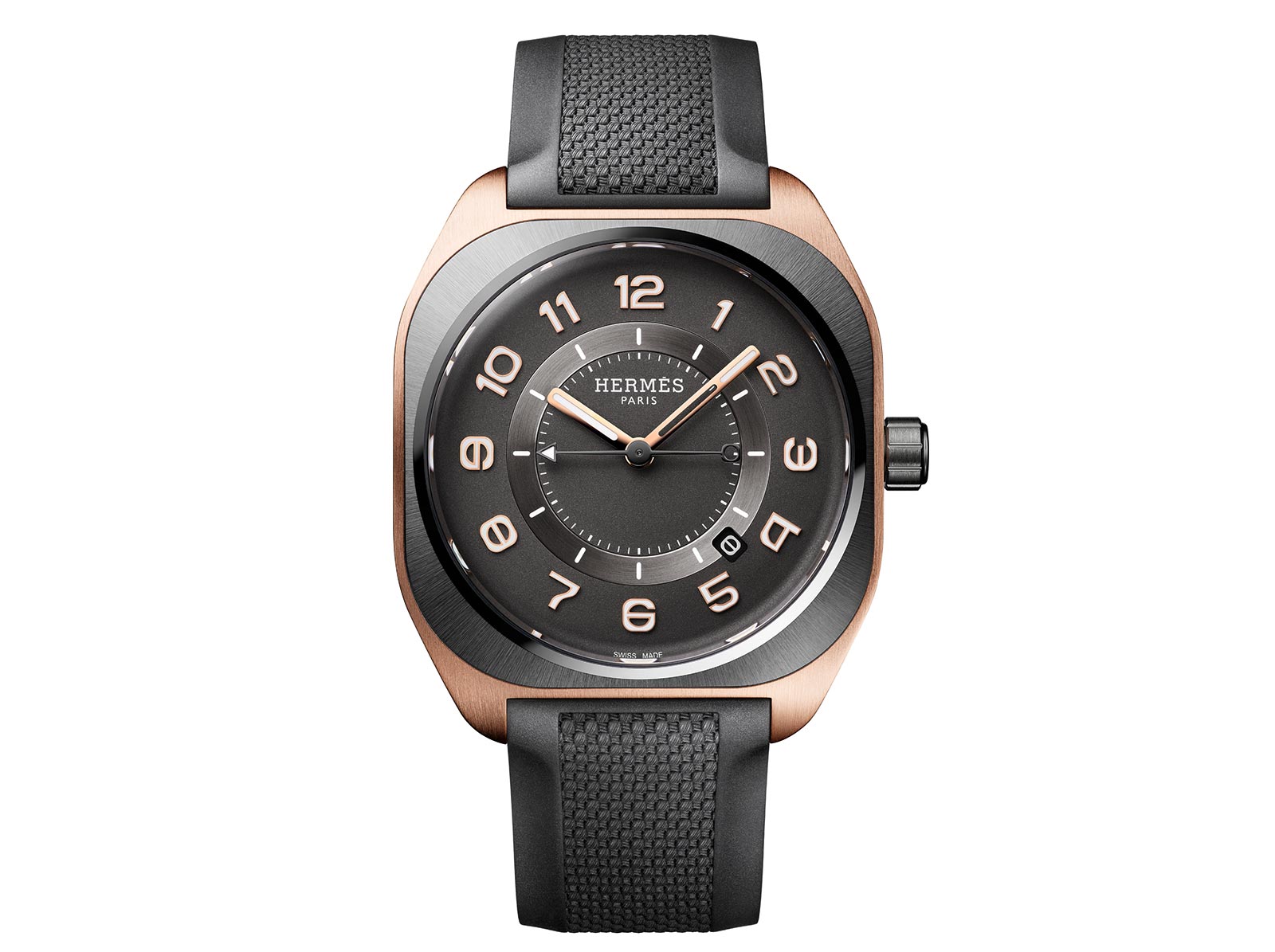Hermès - H08 in rose gold and black-DLC titanium, Time and Watches