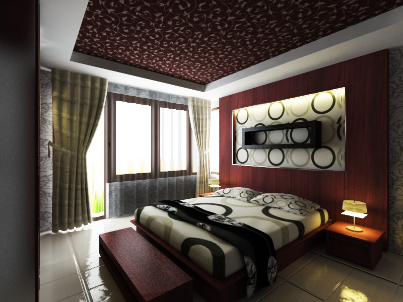 Gambar desain  interior kamar  tidur  utama Minimalis  dan 