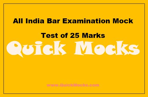 All India Bar Examination Mock Test - 25 Marks