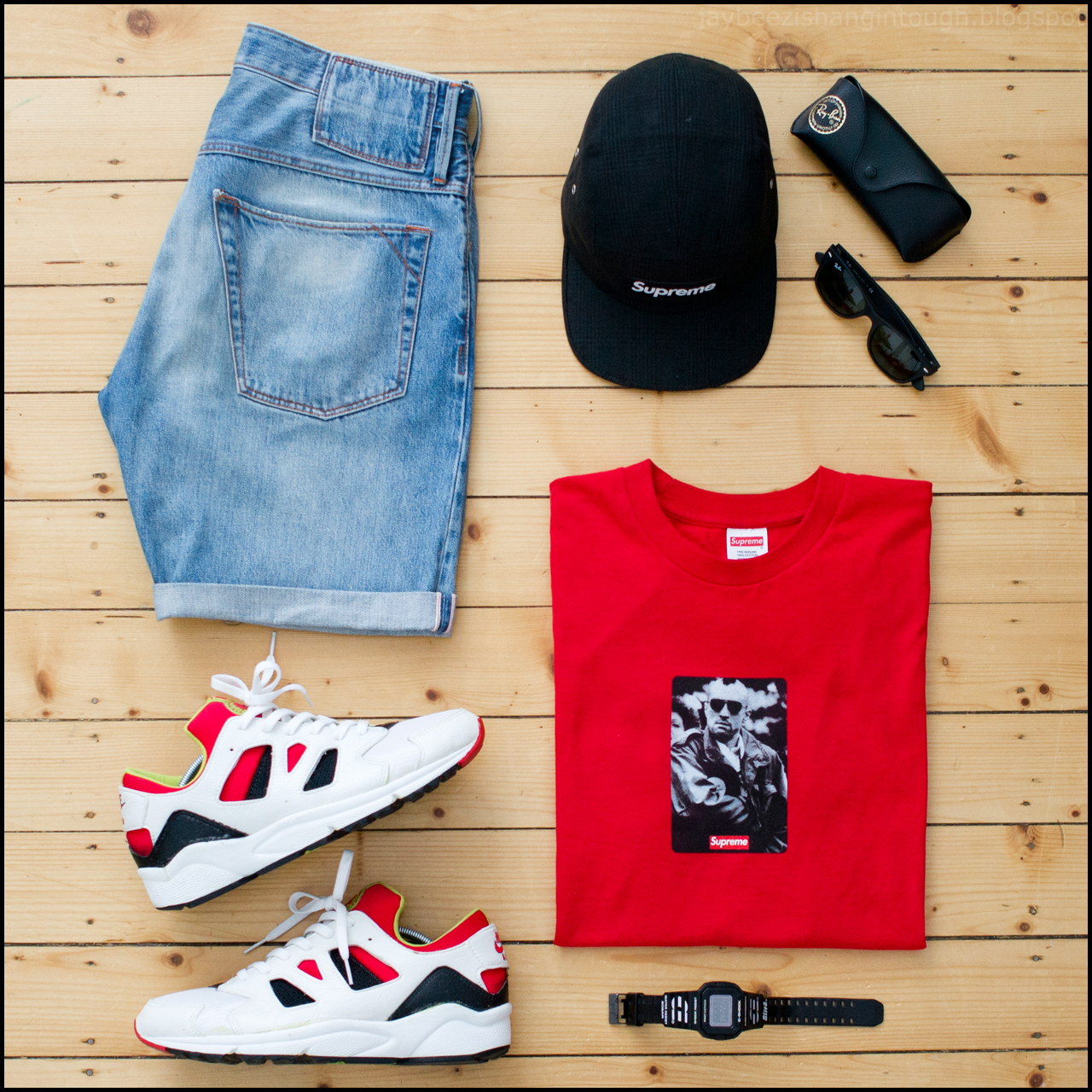 tww. garbstore denim shorts. nike air huarache international '92 ...