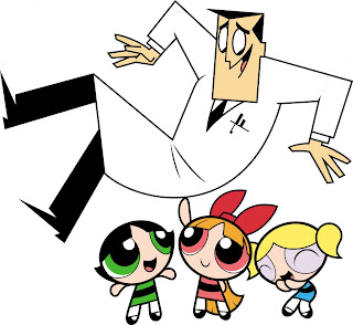 powerpuff girls with professor 3d cartoon images 