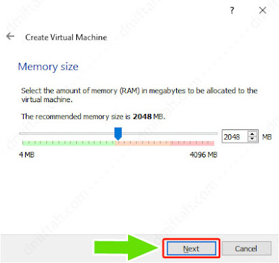 set ram virtual machine virtualbox