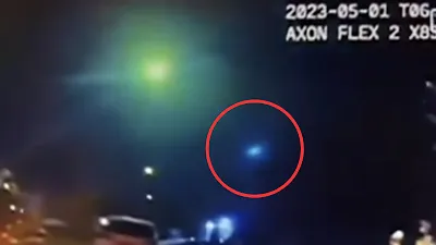 UFO Sightings Footage of Las Vegas Metro Police bodycam UFO sighting.