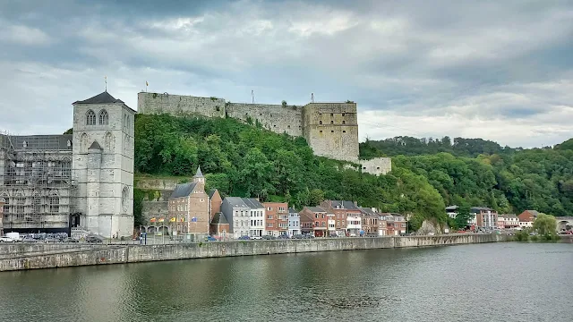 View of the Fort of Huy from the Roi Baudouin Brige