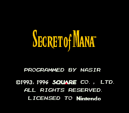 Secret of Mana europe pal title screen snes