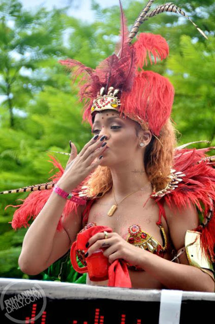 Rihanna Dresses Up For The Kadooment Parade In Barbados (PHOTOS)