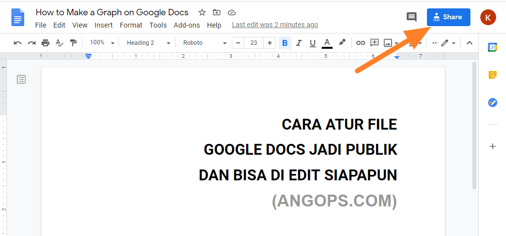 cara mengatur google doc jadi publik