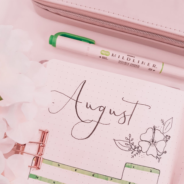 Plan With Me August Bullet Journal Layouts