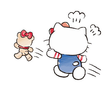 Line Official Stickers Hello Kitty And Tiny Chum Example With Gif Animation
