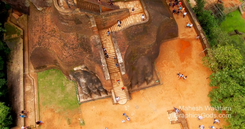 Sri Ianka Sigiriya Aerial View