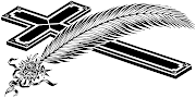 Vintage Cross with Feather and Ribbon. Click on image to download (go )