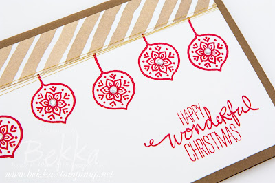 Christmas Card using Lighthearted Leaves from Stampin' Up! UK