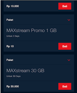 Paket Maxstream Telkomsel Murah 1GB Cuma Rp 10