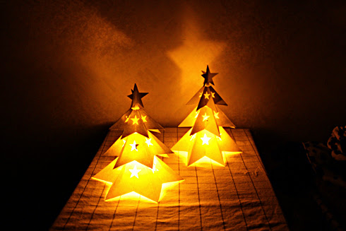 2014 Christmas Tree Candle Lamp Papercraft