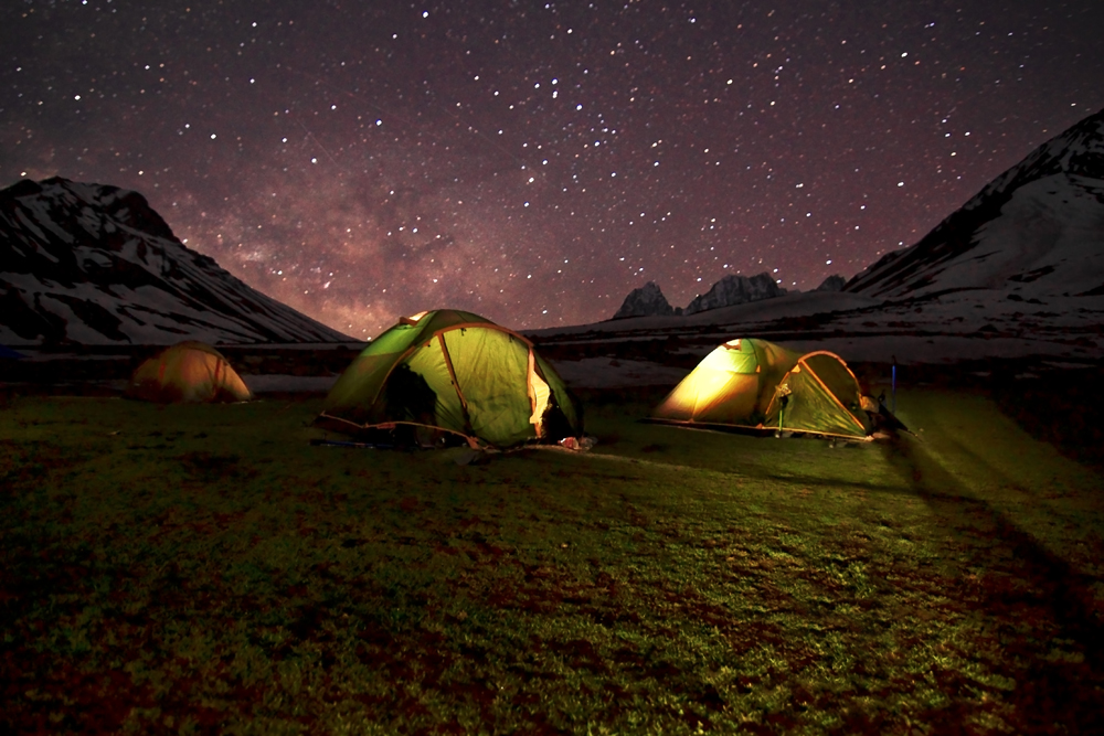 Star-studded sky in the high altitudes of Kashmir