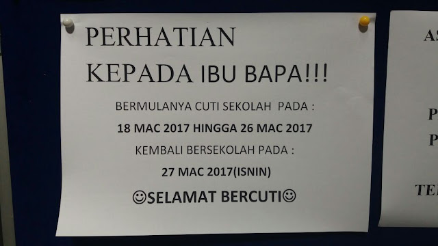 Cuti Sekolah Bermula