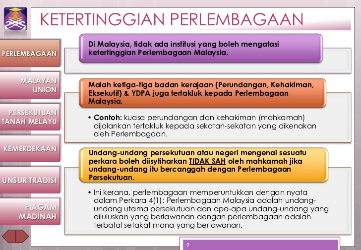 perlembagaan malaysia: KETERTINGGIAN PERLEMBAGAAN