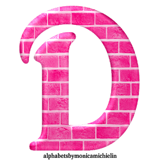 Precioso Abecedario en Ladrillos Rosa. Pink Bricks Abc.