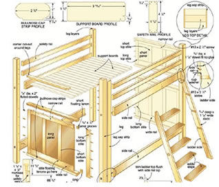 Wood Loft Bed Plans Free