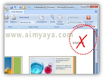  Gambar:  contoh tanggal yang tidak inginkan di powerpoint 