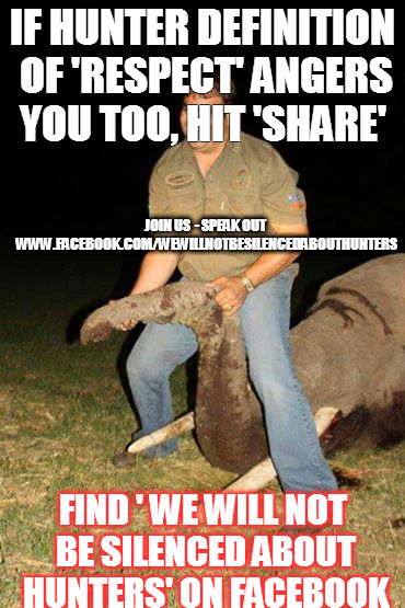 We Will Not Be Silenced About Hunters October 14