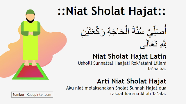 Niat Sholat Hajat Arab, Latin, Arti, Terjemahnya