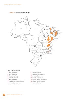 Mapa da peste no Brasil