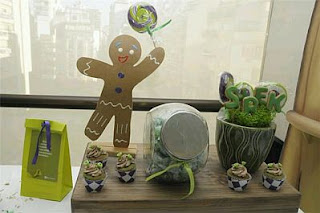 Shrek decoration for children parties, table centerpieces