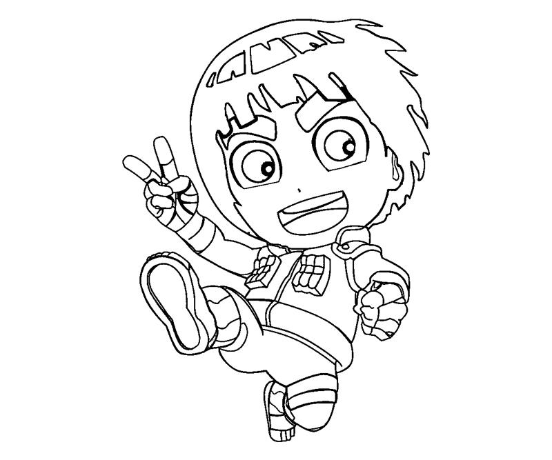 Printable Rock Lee 6 Coloring Page