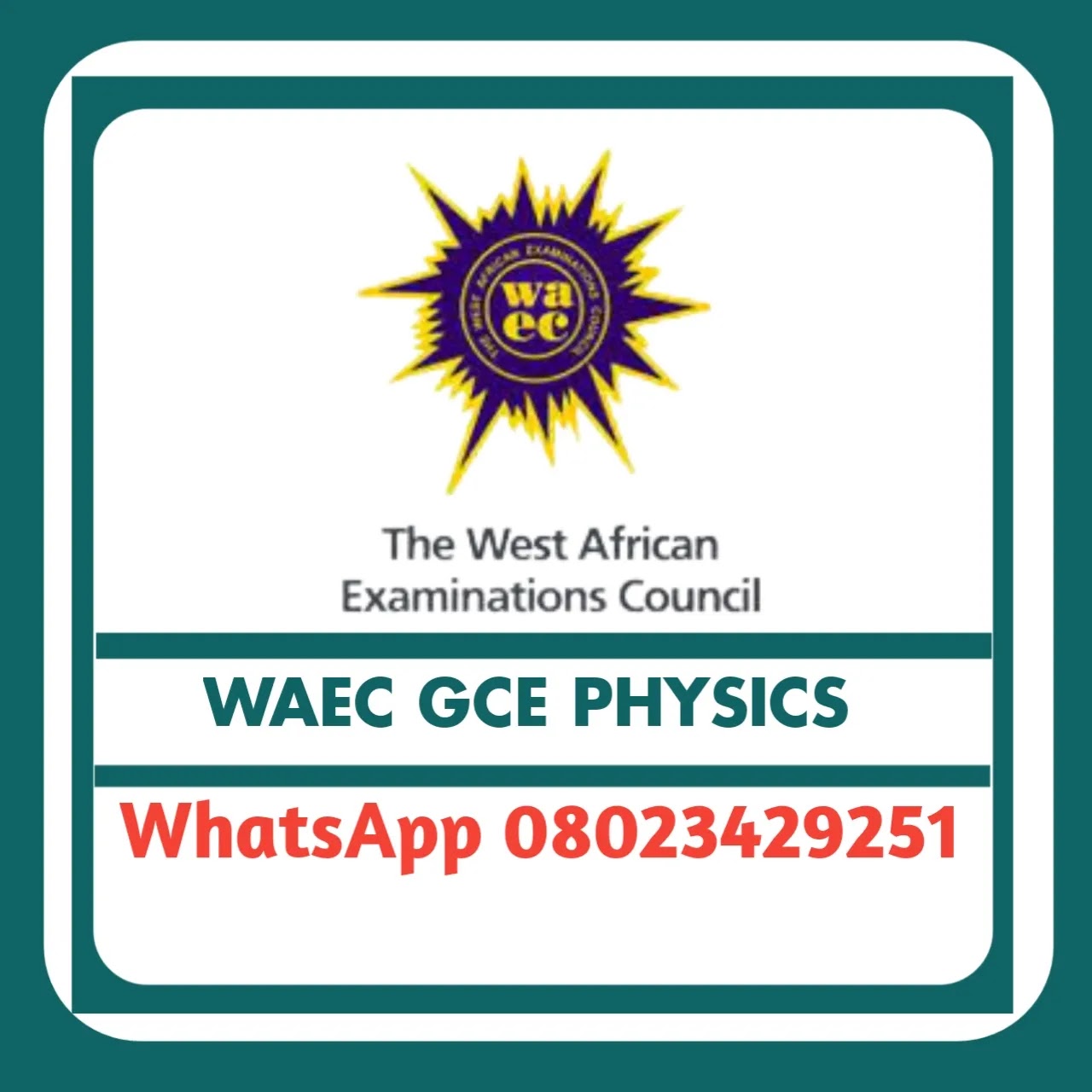2024 WAEC GCE Physics Question And Answer Expo
