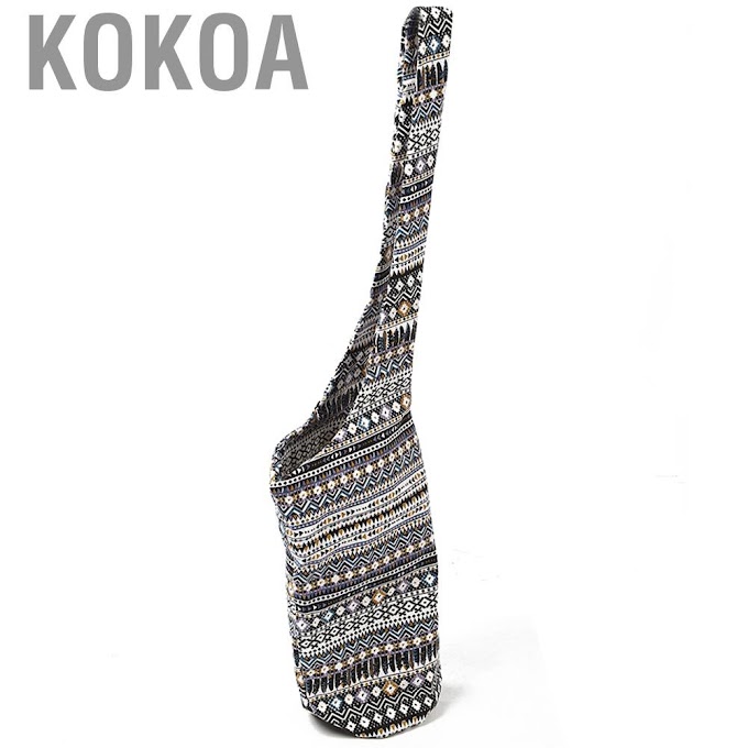 Kokoa Fashion Canvas Yoga Mat Bag Exercise Multi-Functional Storage Shoulder Sling Carrier Fitness Supplies