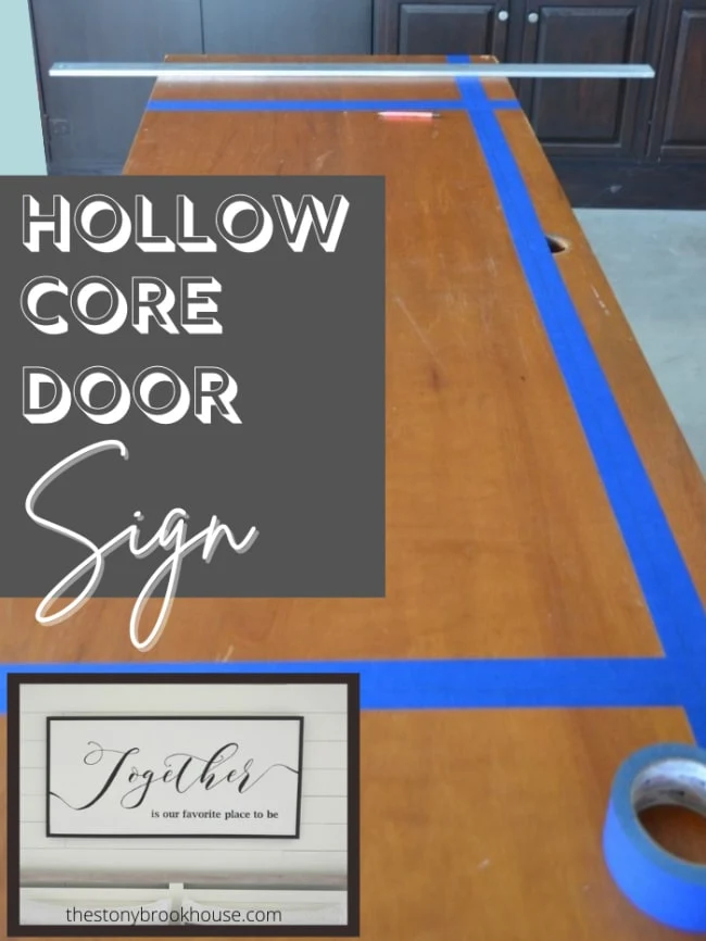 Hollow core door DIY sign