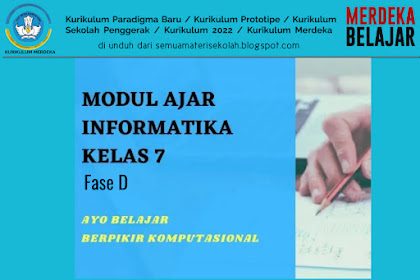 Modul Ajar Informatika Kelas VII SMP Kurikulum 2022, Berpikir Komputasional