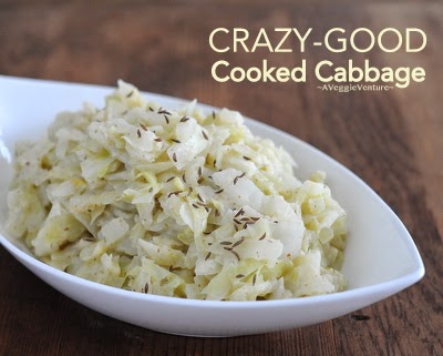 Crazy-Good Cooked Cabbage. Yes, it's true, crazy good even though just green cabbage and pantry ingredients. #LowCarb #GlutenFree For Weight Watchers, #PP2. And yes #CrazyGood.