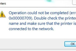 Error 0x00000709 Cannot Set Default Printer on Windows