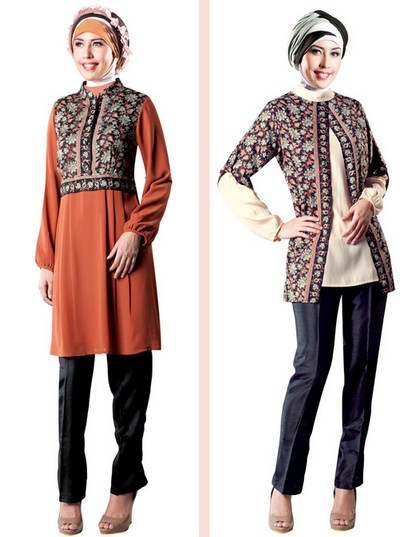 Model Baju Batik Atasan Muslimah Modern Terbaru