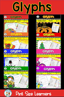 Designed with kindergarten, first grade and second grade students in mind, this glyph bundle is the perfect way to engage your students throughout the year. Each monthly glyph relates to a theme, activity or holiday that popular during that month. Glyphs are also a wonderful way for students to express their thoughts without writing, which make them great for beginning of the year kindergarten, reluctant writers, special education and so much more.