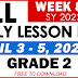 GRADE 2 DAILY LESSON LOG (Quarter 3: WEEK 8) APRIL 3-5, 2023