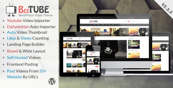 BeeTube Video v2.33 - WordPress Theme