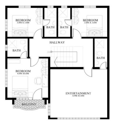 Plan maison 2 茅tage avec 180 m2