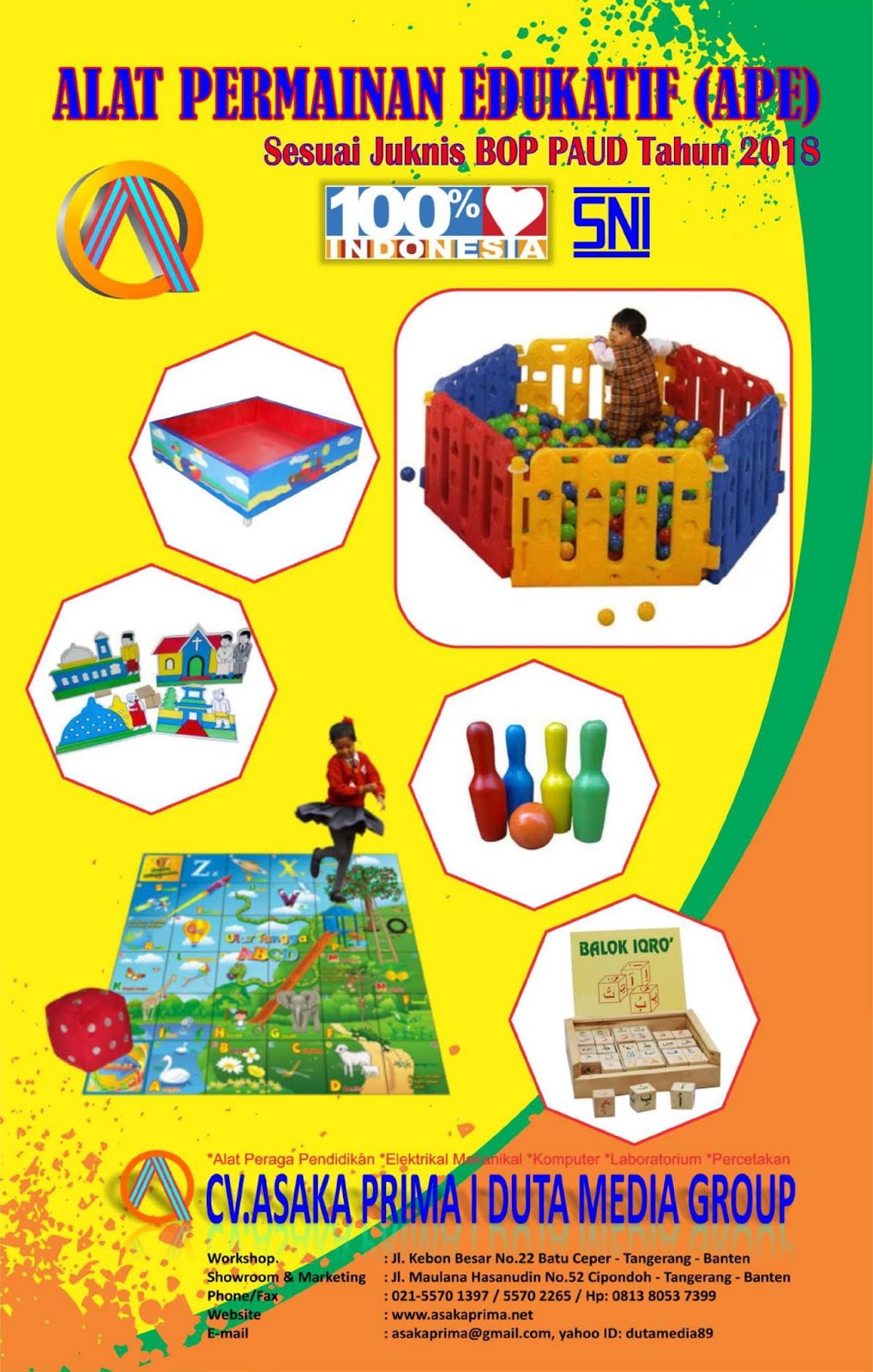 Produk Mainan Edukatif  CV Asaka Prima Mainanan anak 