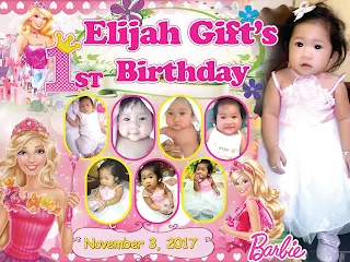 Barbie tarpaulin layout and designs