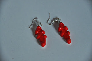 boucles d'oreille crocos en fimo