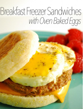BREAKFAST FREEZER SANDWICHES WITH OVEN BAKED EGGS