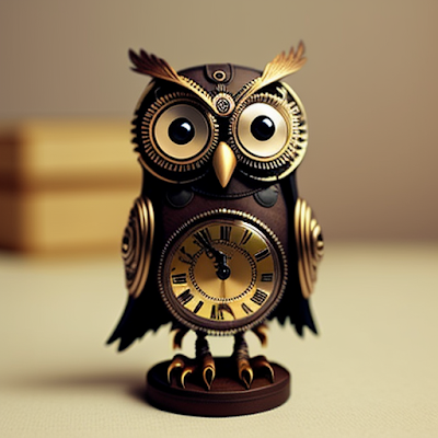 Steampunk Clockwork Owl Statue Miniature 3D amazingwallpapersa blogspot com (45)