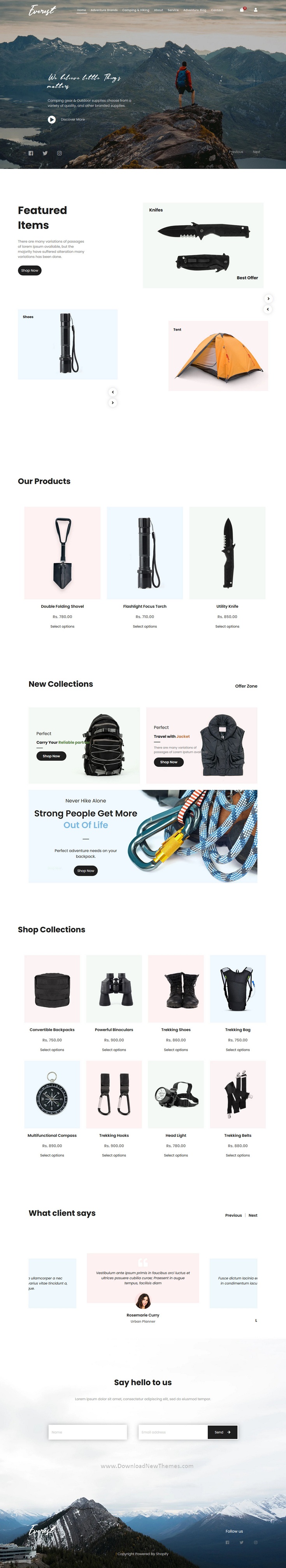 Adventure Shop Shopify Theme